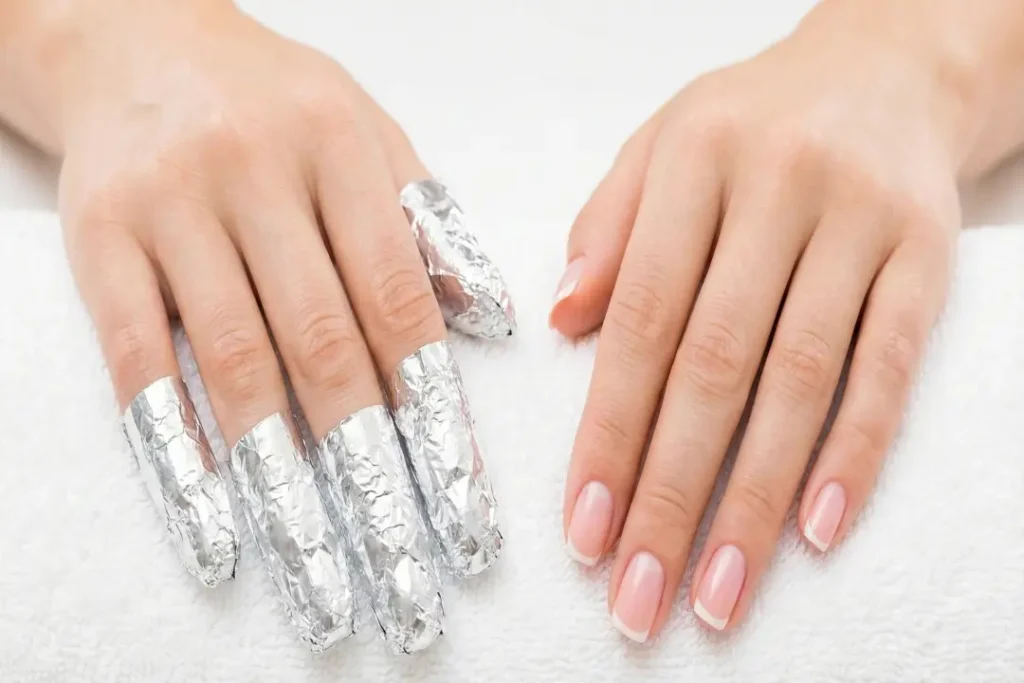 Supplies needed to safely remove gel nails at home