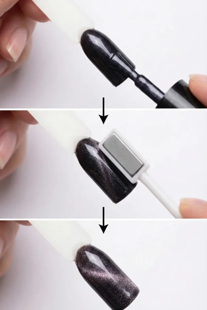 How to use magnetic nail polish tutorial.